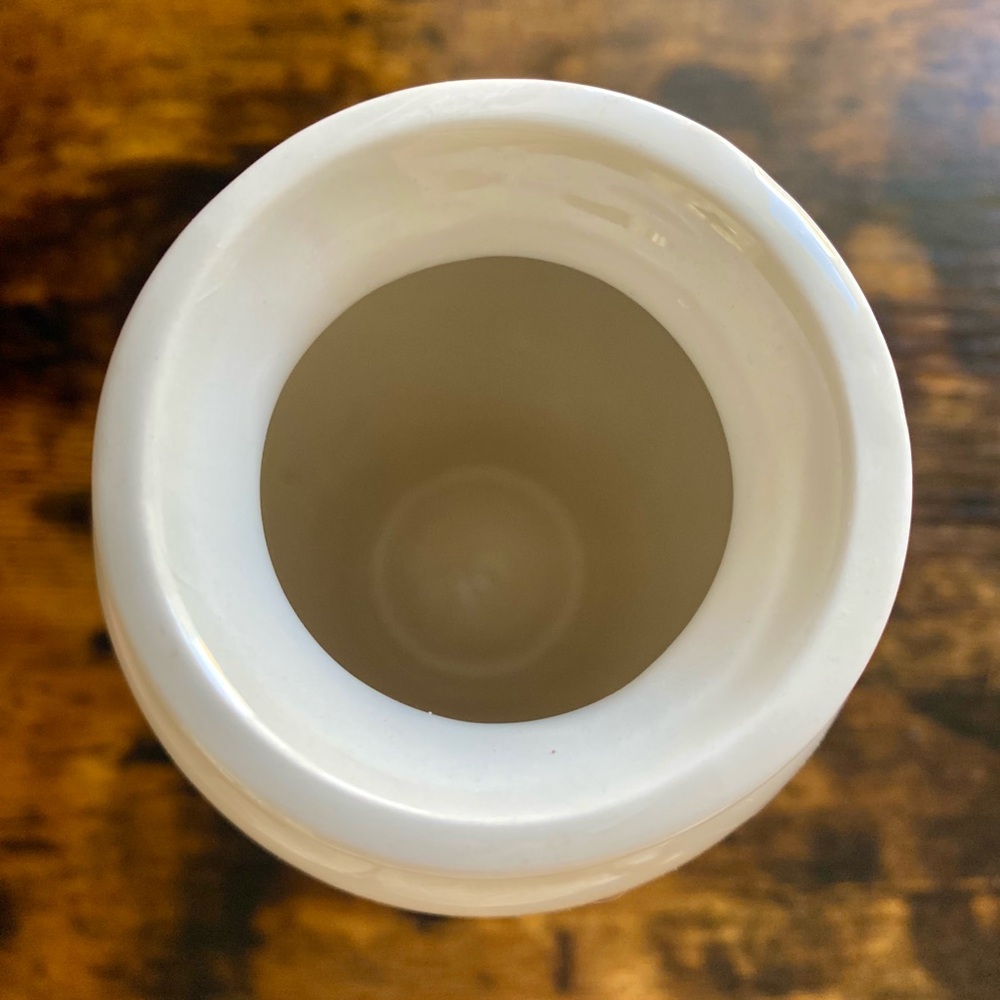 White Ceramic Vase 8” - Picture 6 of 7
